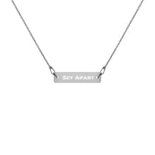 Load image into Gallery viewer, Engraved Silver Bar Chain Necklace
